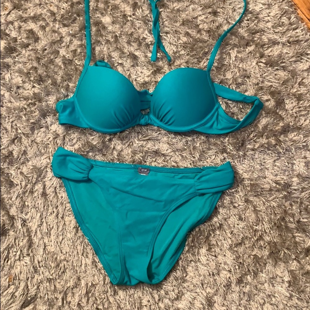 Teal PUSH-UP Aerie Bikini